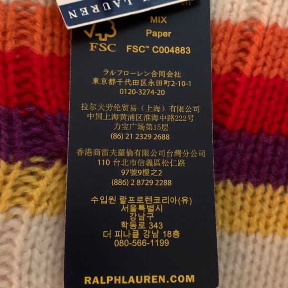 Ralph Lauren Multicolor Striped Crew Neck Sweater - Picture 8 of 8